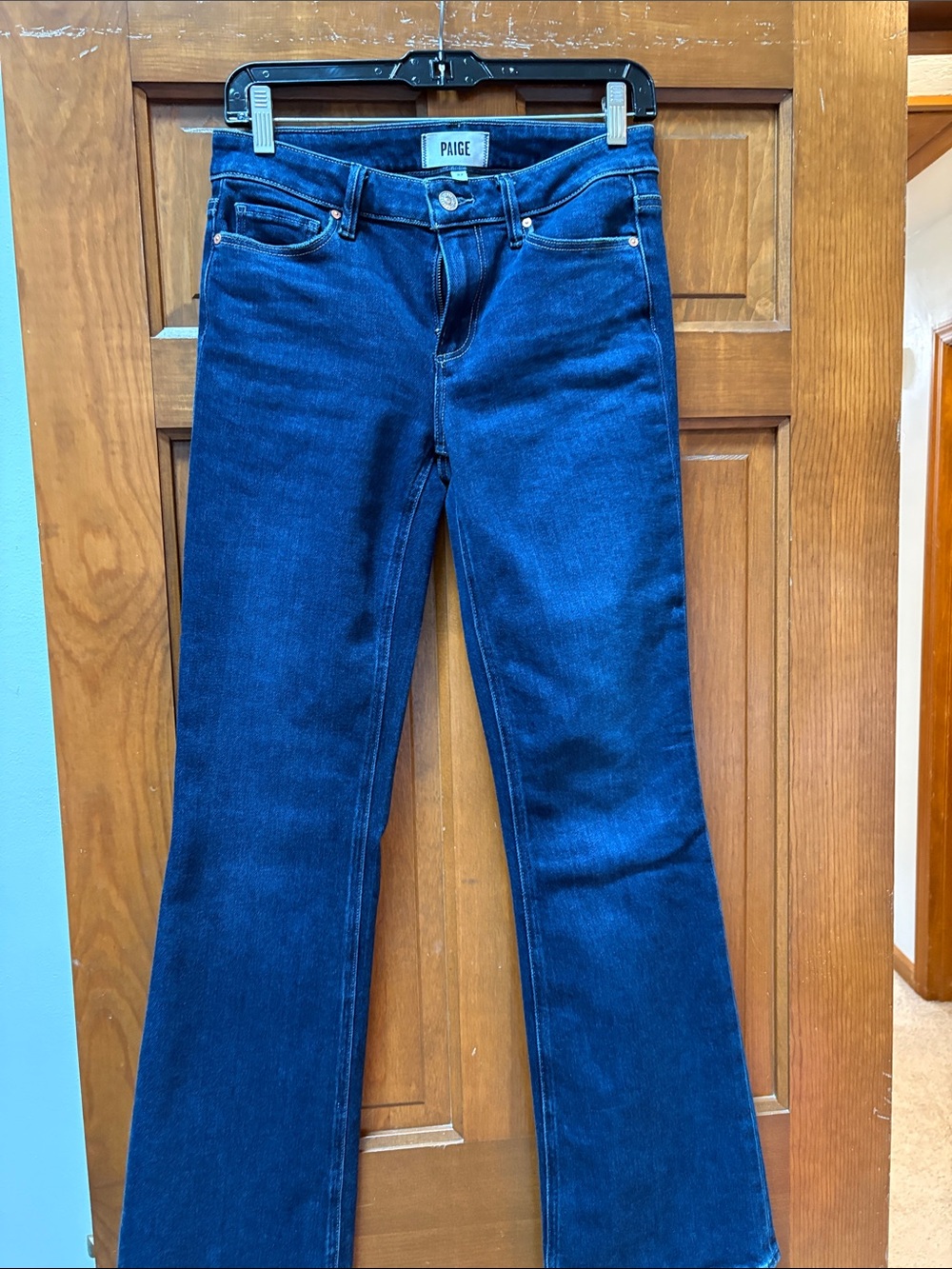 PAIGE Indigo Flare Jeans - Deep Blue Denim